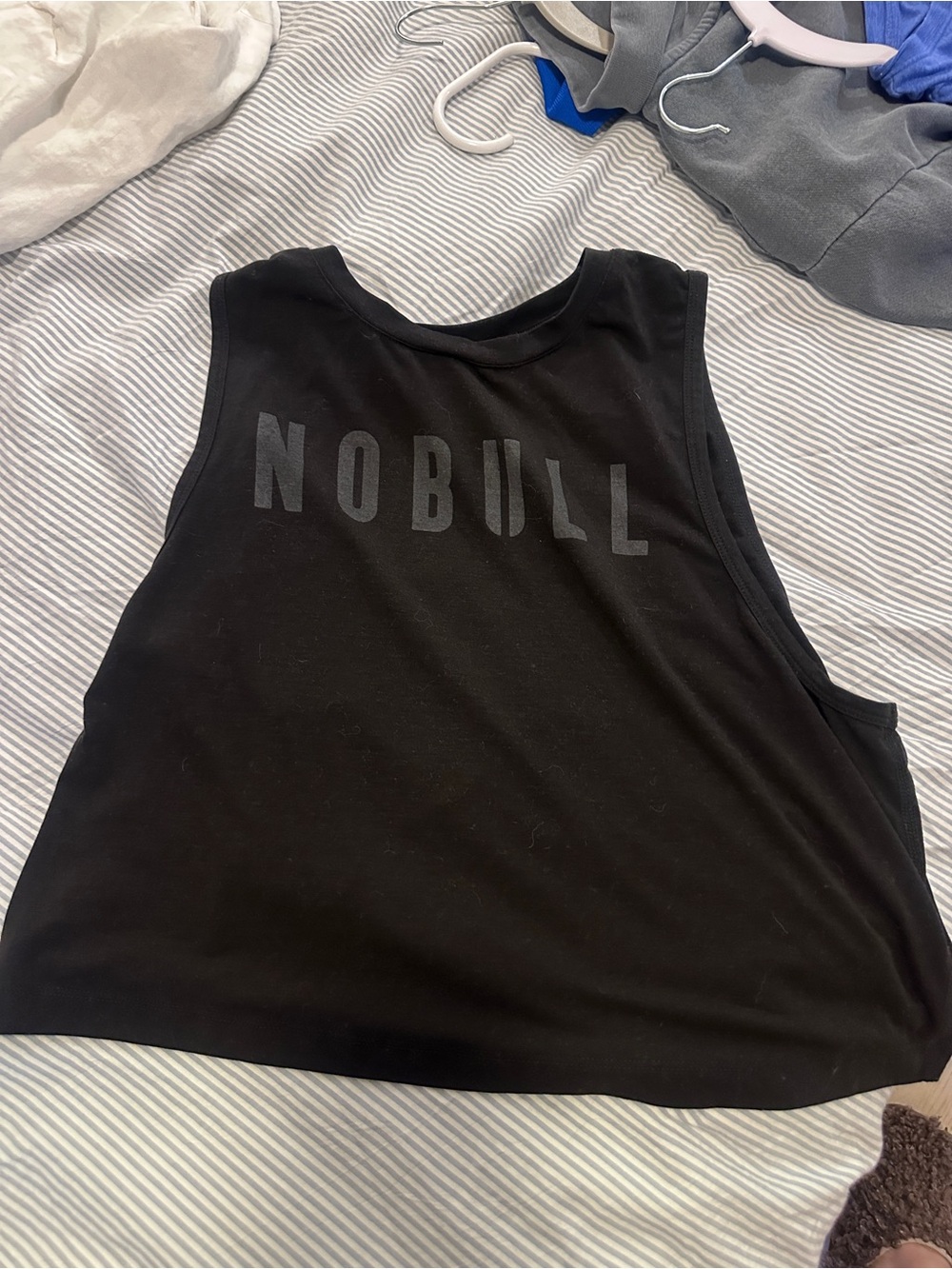 NOBULL Black Women's Muscle Tee with Subtle Logo